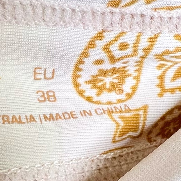 Anthropologie Womens The Upside Carmen Bandana Leggings Aztec Print Cream 8 - Picture 7 of 8